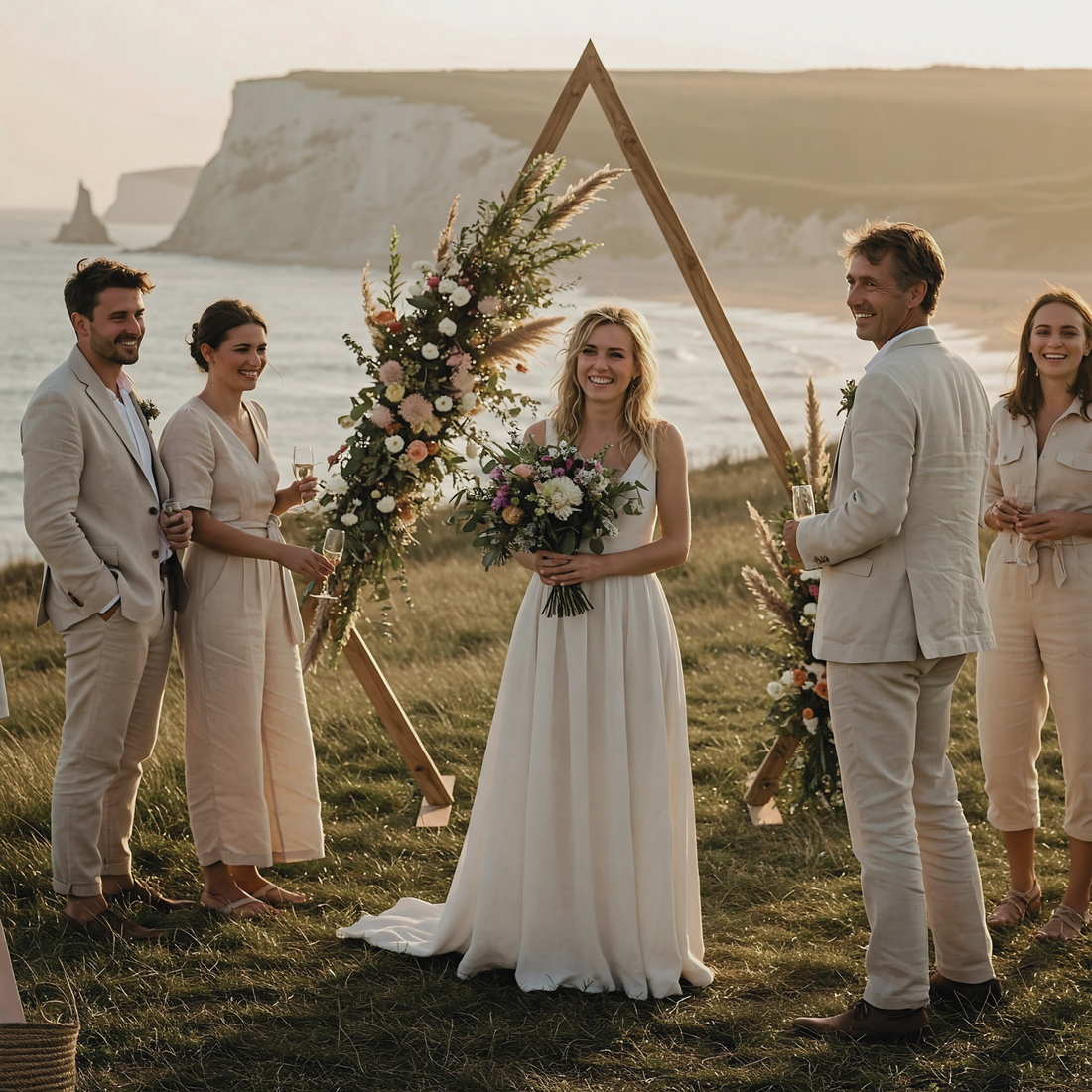 Linen Wedding Dresses & Guest Outfits: Elegant & Breathable