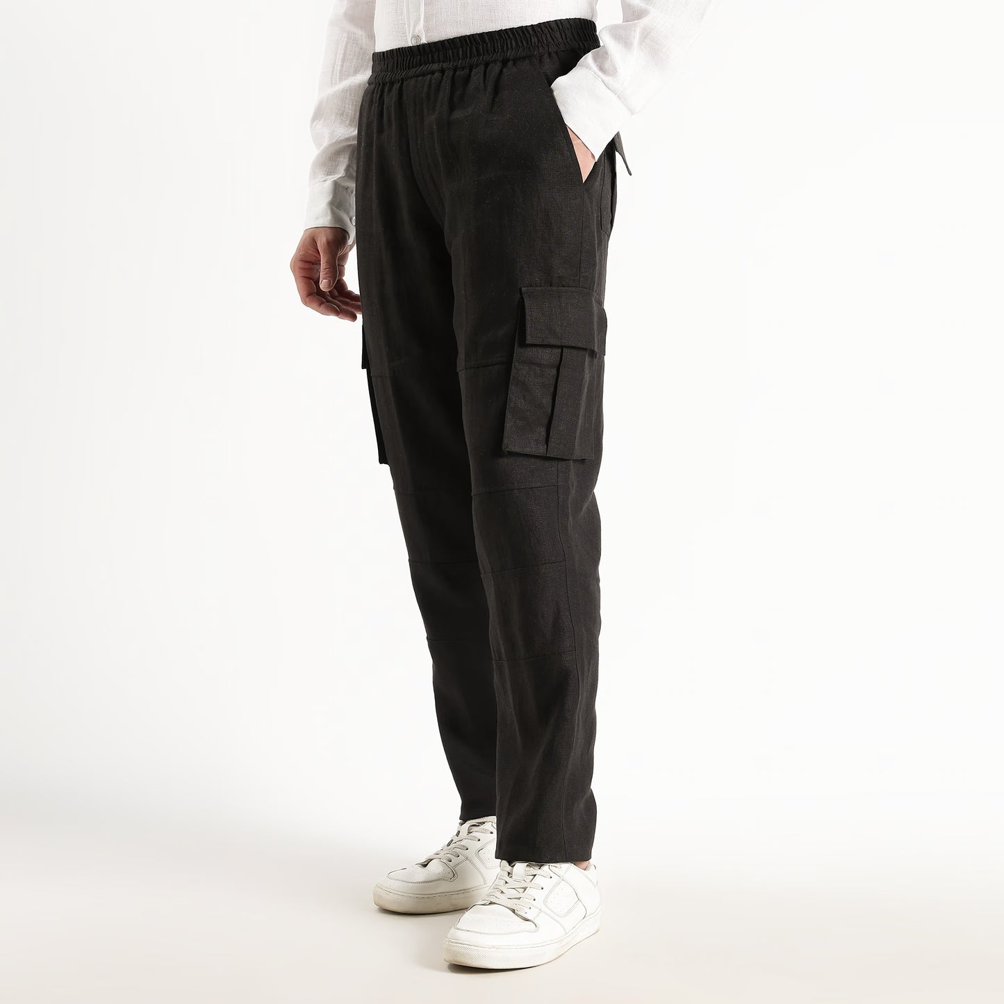 Utilita – Premium 25 Lea Linen Cargo Trousers – Noiré