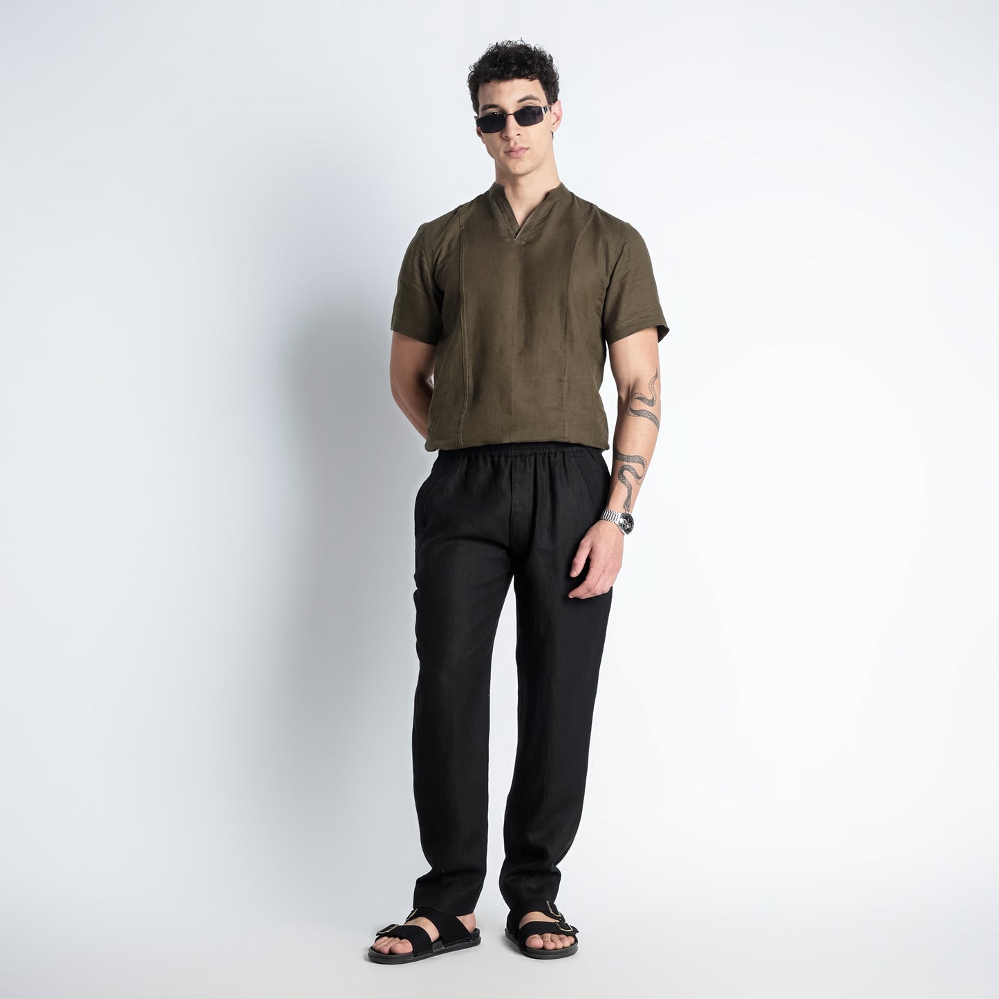 Solano – Premium Relaxed Linen Trousers – Noiré