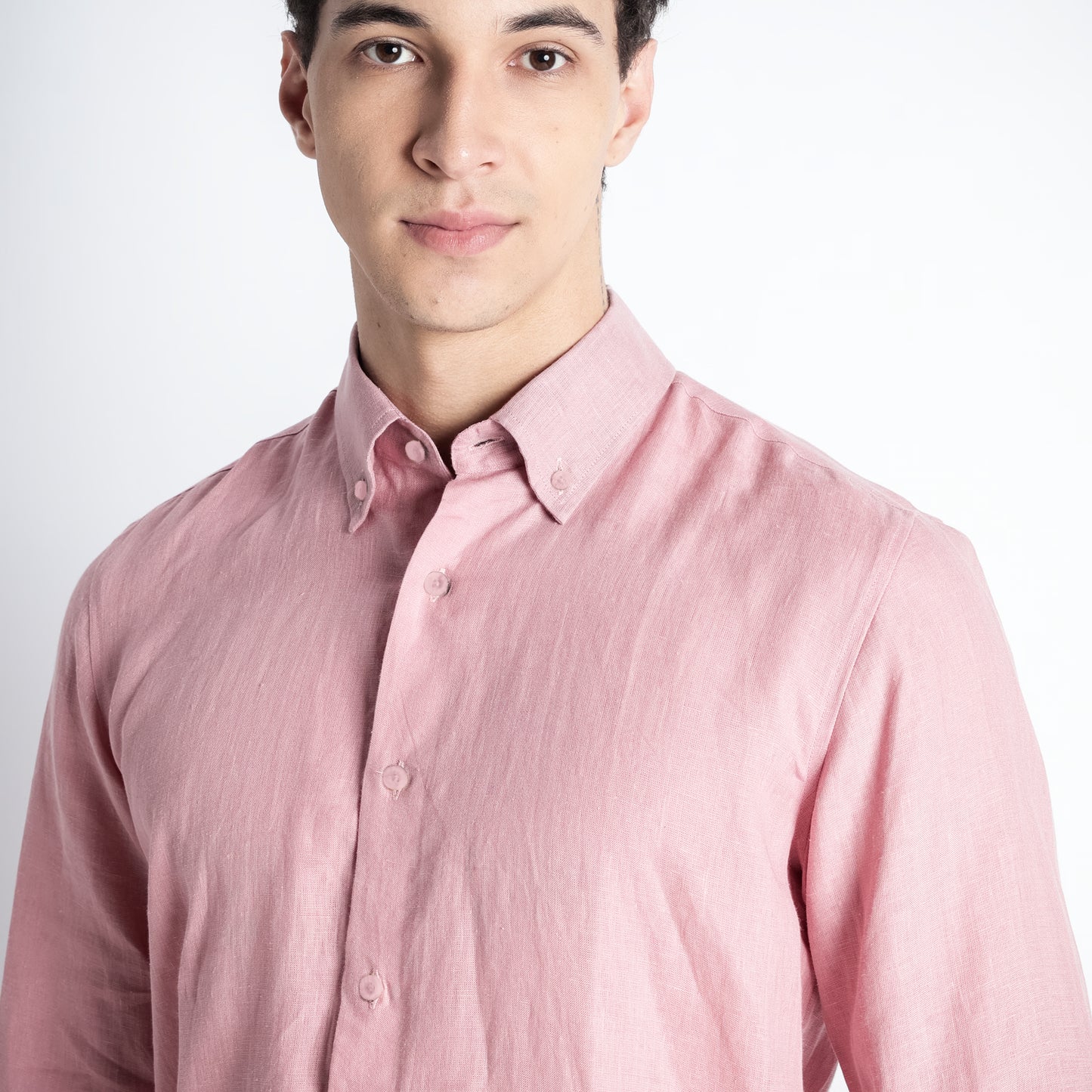Countryman – Luxury Classic Button-Down 100% Pure Linen Shirt – Bud