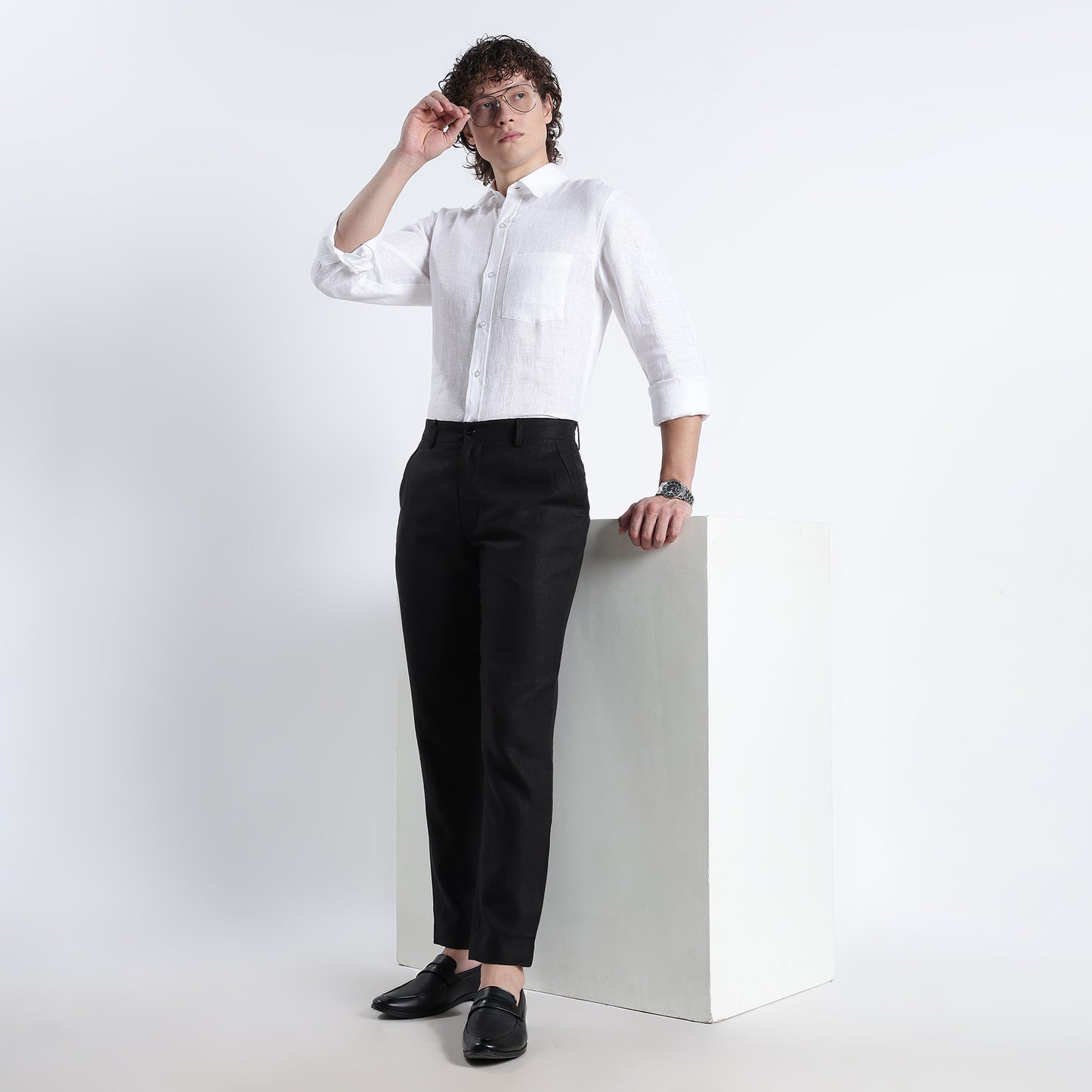 Atelier – Premium Tailored Luxe Linen Tuxedo Trousers – Noiré