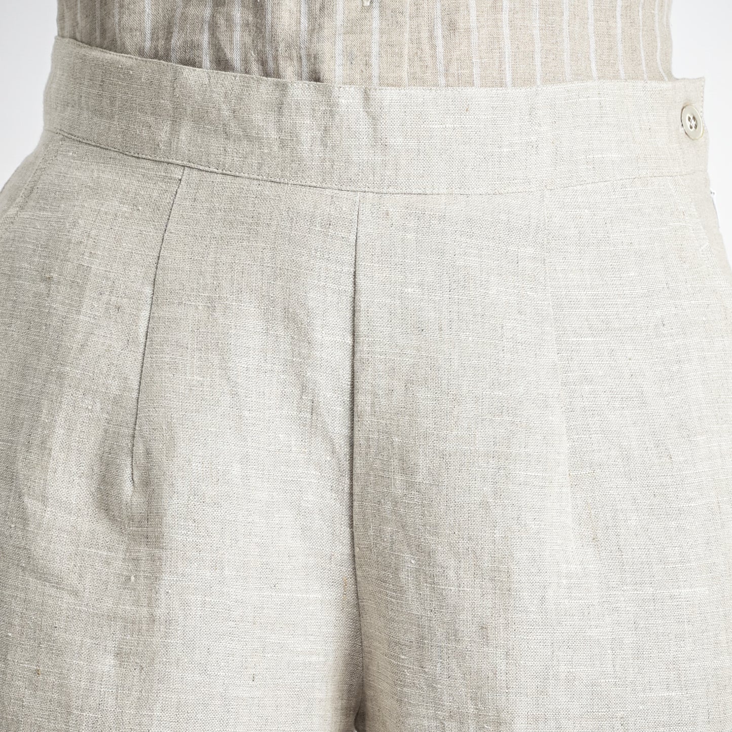 Moscow – Double Pleated Straight-Leg Linen Trousers – Sand
