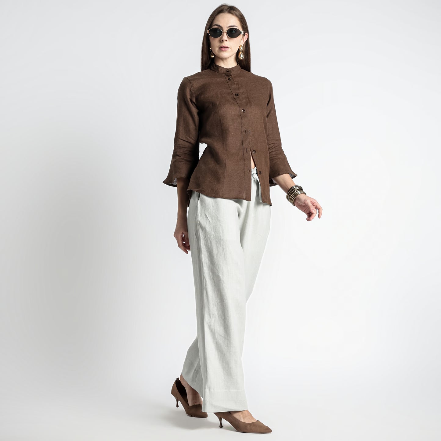 Sarah – Relaxed Drawstring Linen Lounge Pants – Celesta