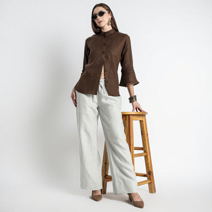 Sarah – Relaxed Drawstring Linen Lounge Pants – Celesta
