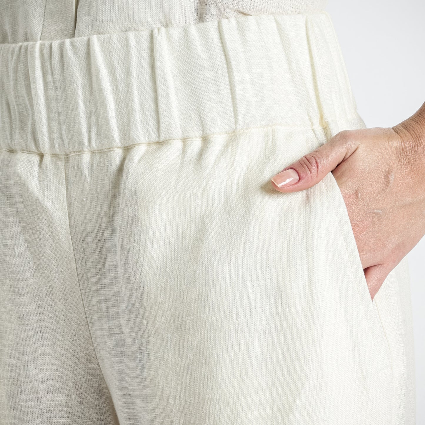 Gaga – Premium Relaxed Linen Trousers – Ivory