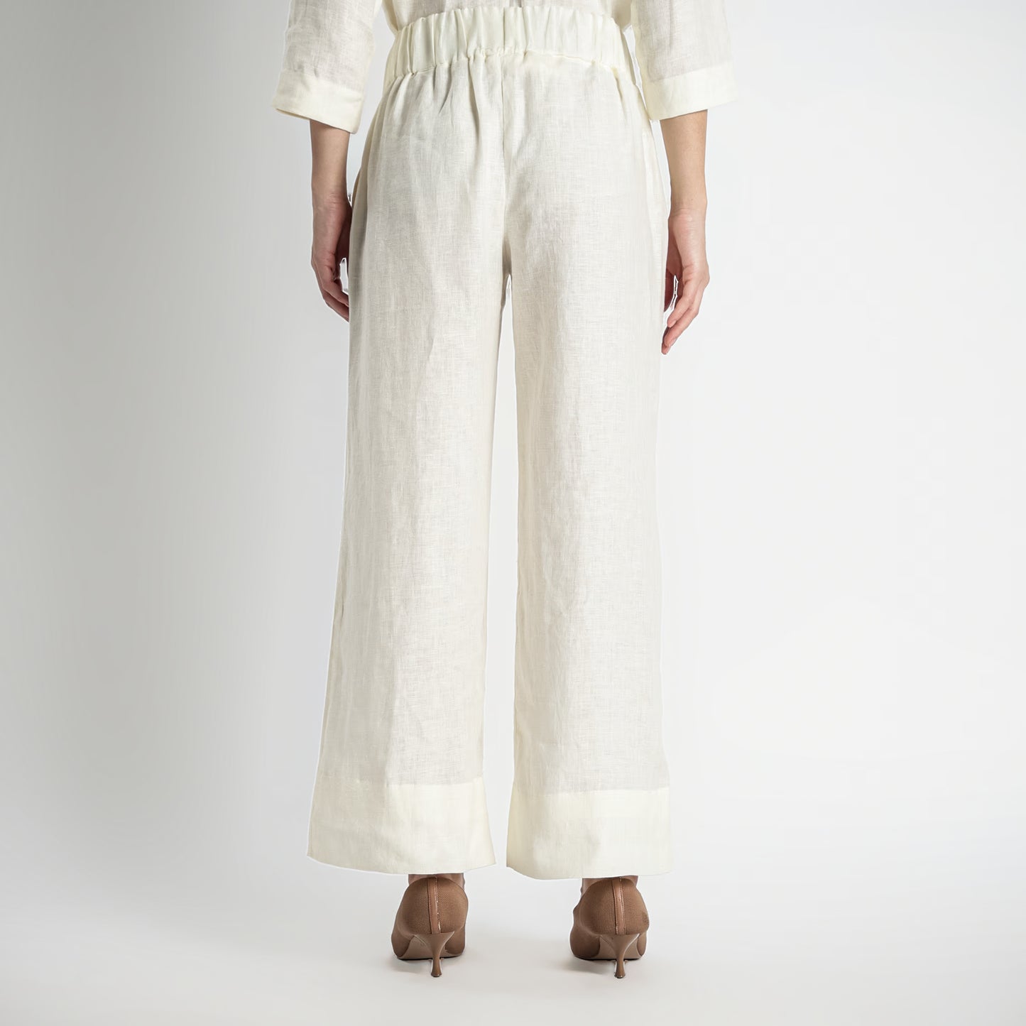 Gaga – Premium Relaxed Linen Trousers – Ivory