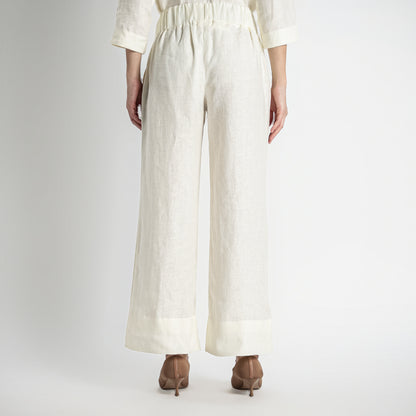 Gaga – Premium Relaxed Linen Trousers – Ivory