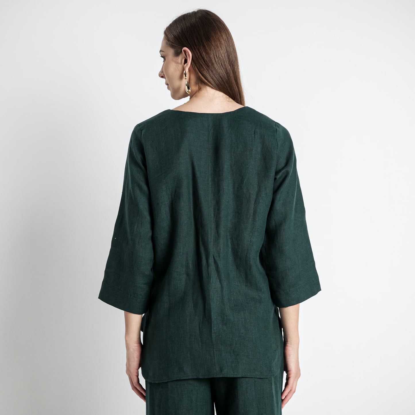 Gadot – Premium Concealed Placket Linen Shirt – Heron