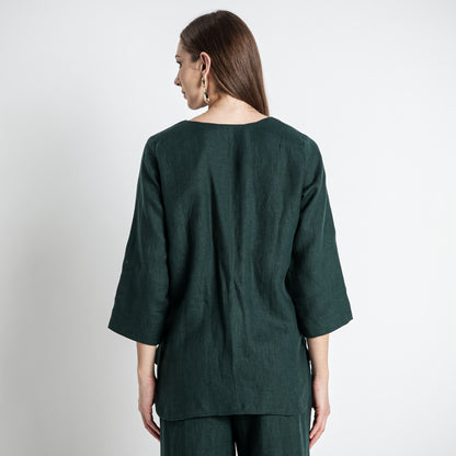 Gadot – Premium Concealed Placket Linen Shirt – Heron