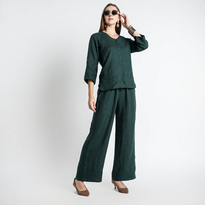 Gaga – Premium Relaxed Linen Trousers – Heron
