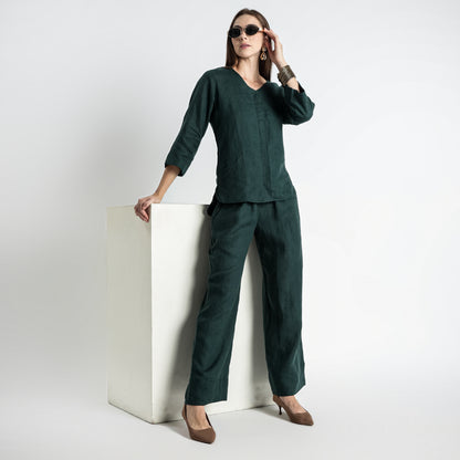 Gaga – Premium Relaxed Linen Trousers – Heron