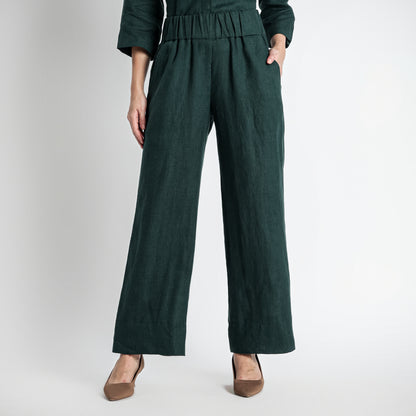 Gaga – Premium Relaxed Linen Trousers – Heron