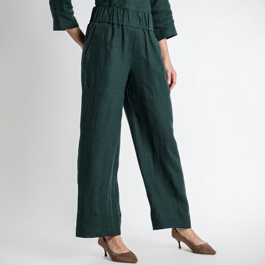 Gaga – Premium Relaxed Linen Trousers – Heron