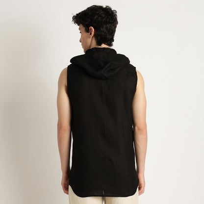 Aero – Premium Hooded Linen Leisure Vest – Noiré