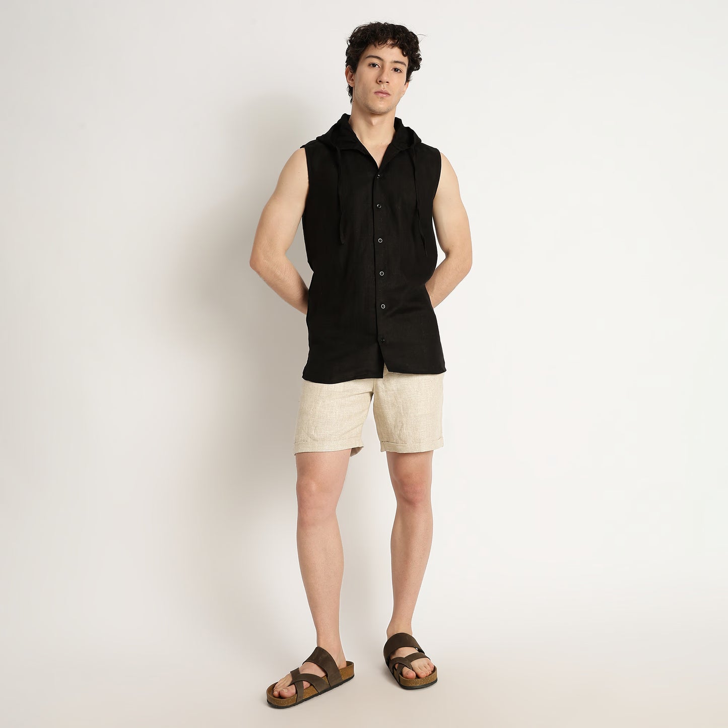 Aero – Premium Hooded Linen Leisure Vest – Noiré