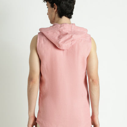 Aero – Premium Hooded Linen Leisure Vest – Bud