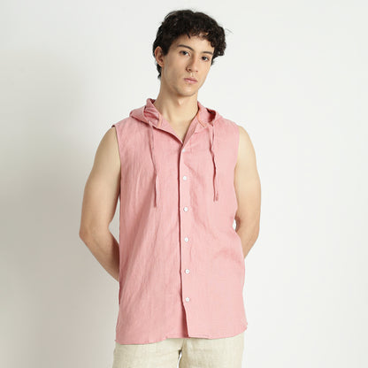 Aero – Premium Hooded Linen Leisure Vest – Bud