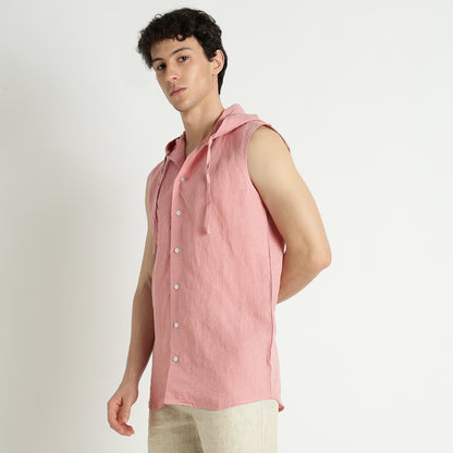 Aero – Premium Hooded Linen Leisure Vest – Bud