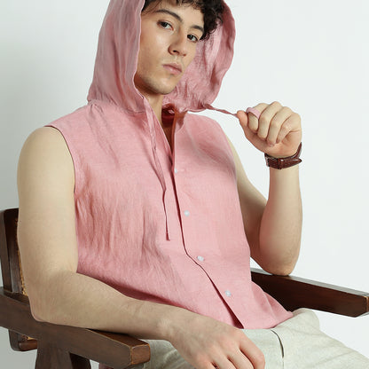Aero – Premium Hooded Linen Leisure Vest – Bud