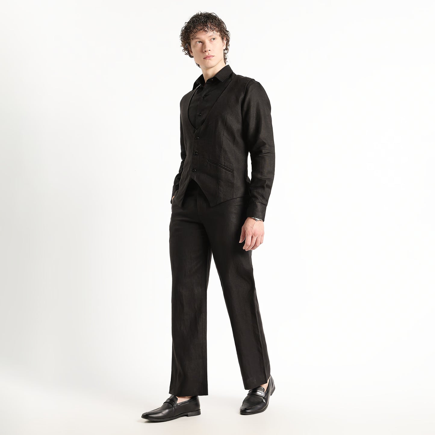 Rico – Luxury Tailored 25 Lea Pure Linen Waistcoat – Noiré
