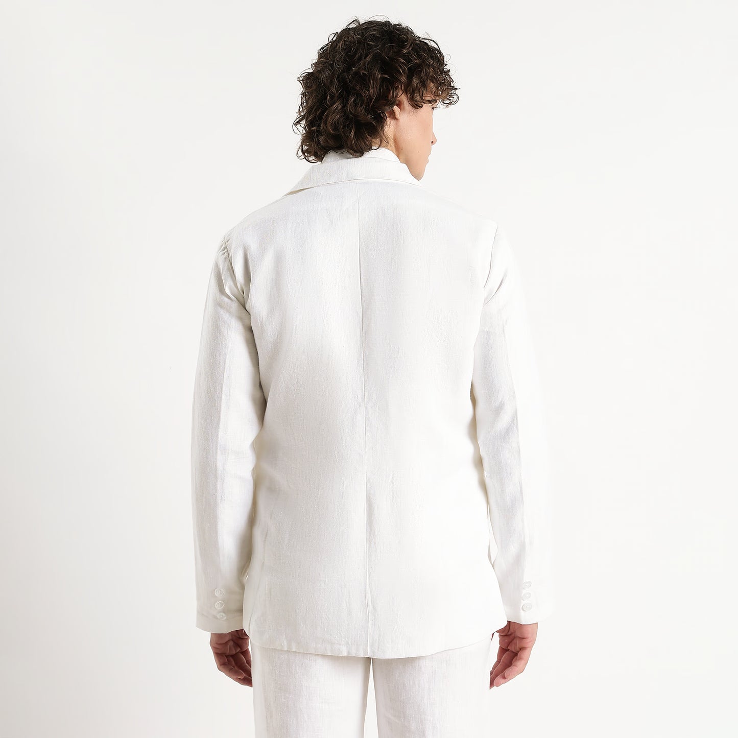 Senor – Luxury Tailored 25 Lea Pure Linen Blazer – Blanc