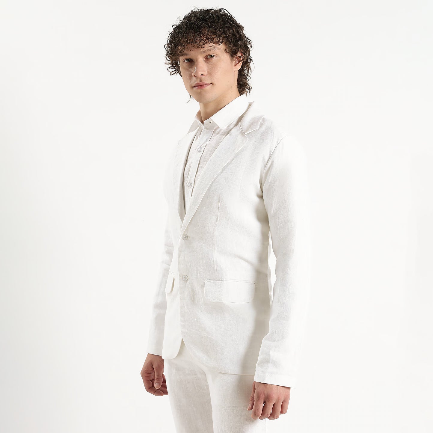 Senor – Luxury Tailored 25 Lea Pure Linen Blazer – Blanc