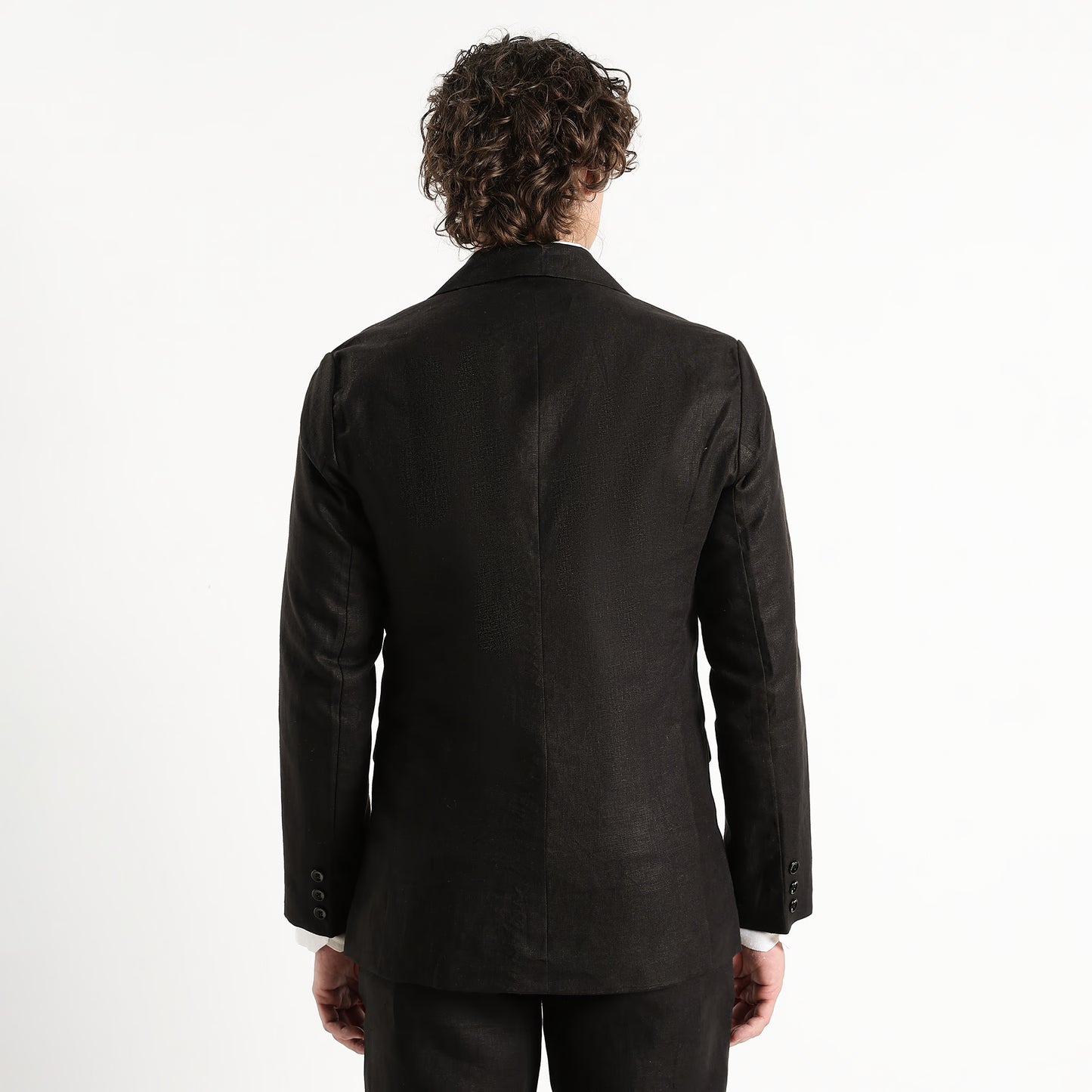 Nero – Premium 25 Lea Linen Tuxedo Blazer – Noiré