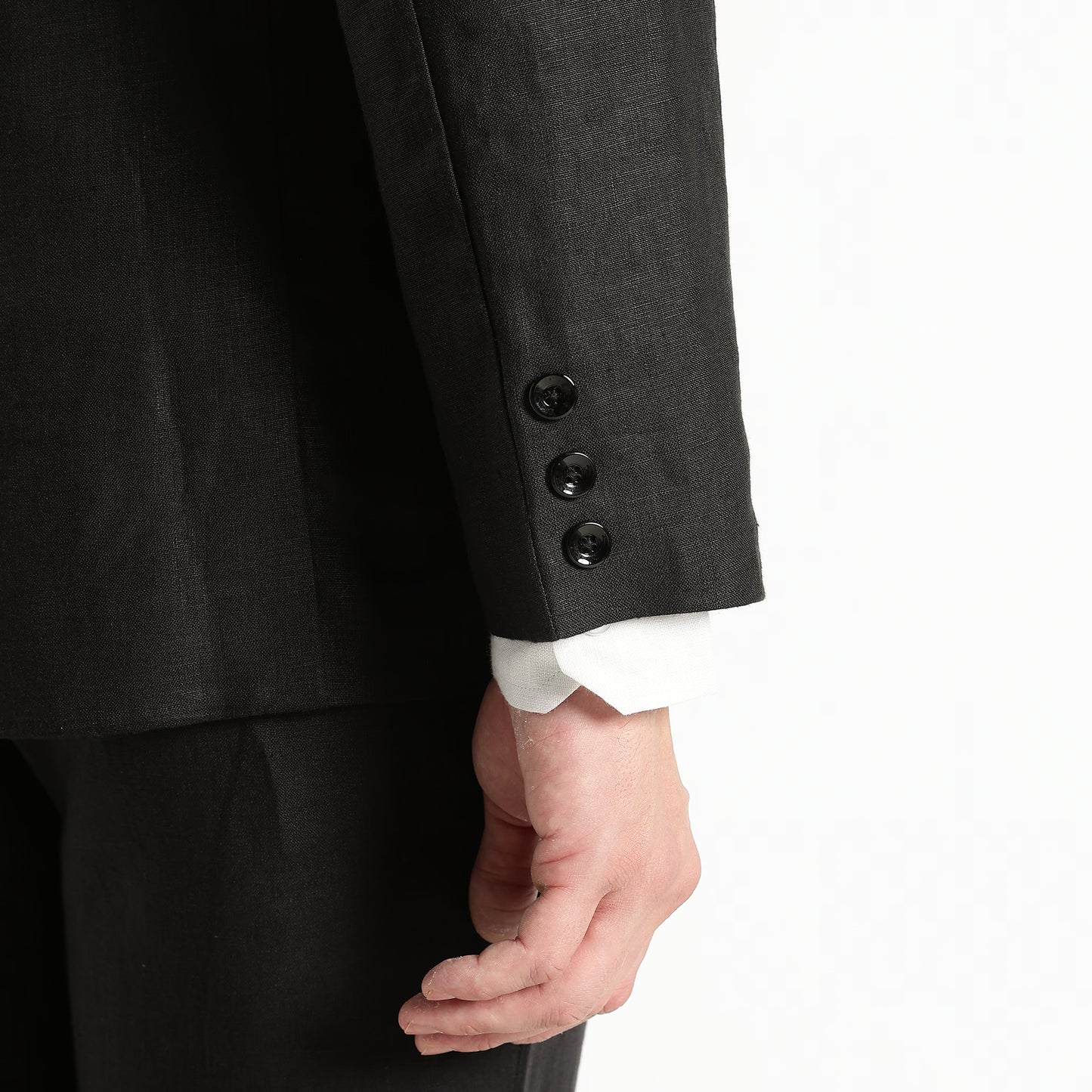 Nero – Premium 25 Lea Linen Tuxedo Blazer – Noiré