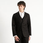 Nero – Premium 25 Lea Linen Tuxedo Blazer – Noiré