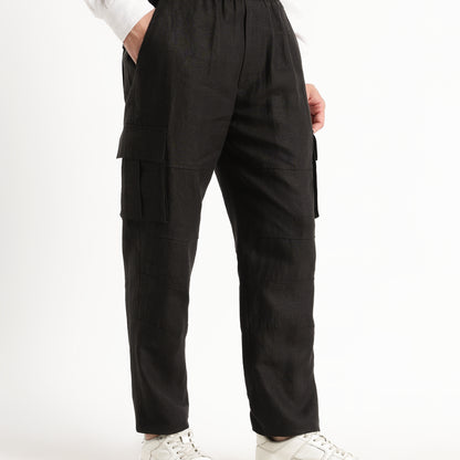 Utilita – Premium 25 Lea Linen Cargo Trousers – Noiré