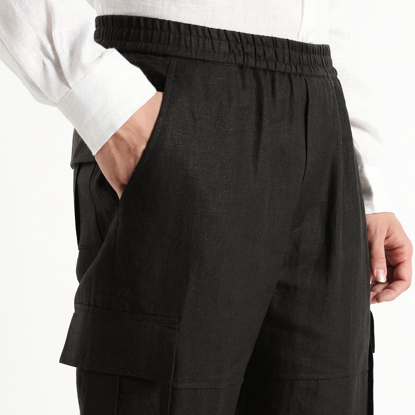Utilita – Premium 25 Lea Linen Cargo Trousers – Noiré