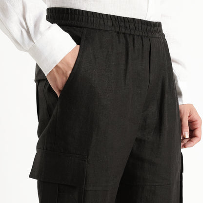 Utilita – Premium 25 Lea Linen Cargo Trousers – Noiré
