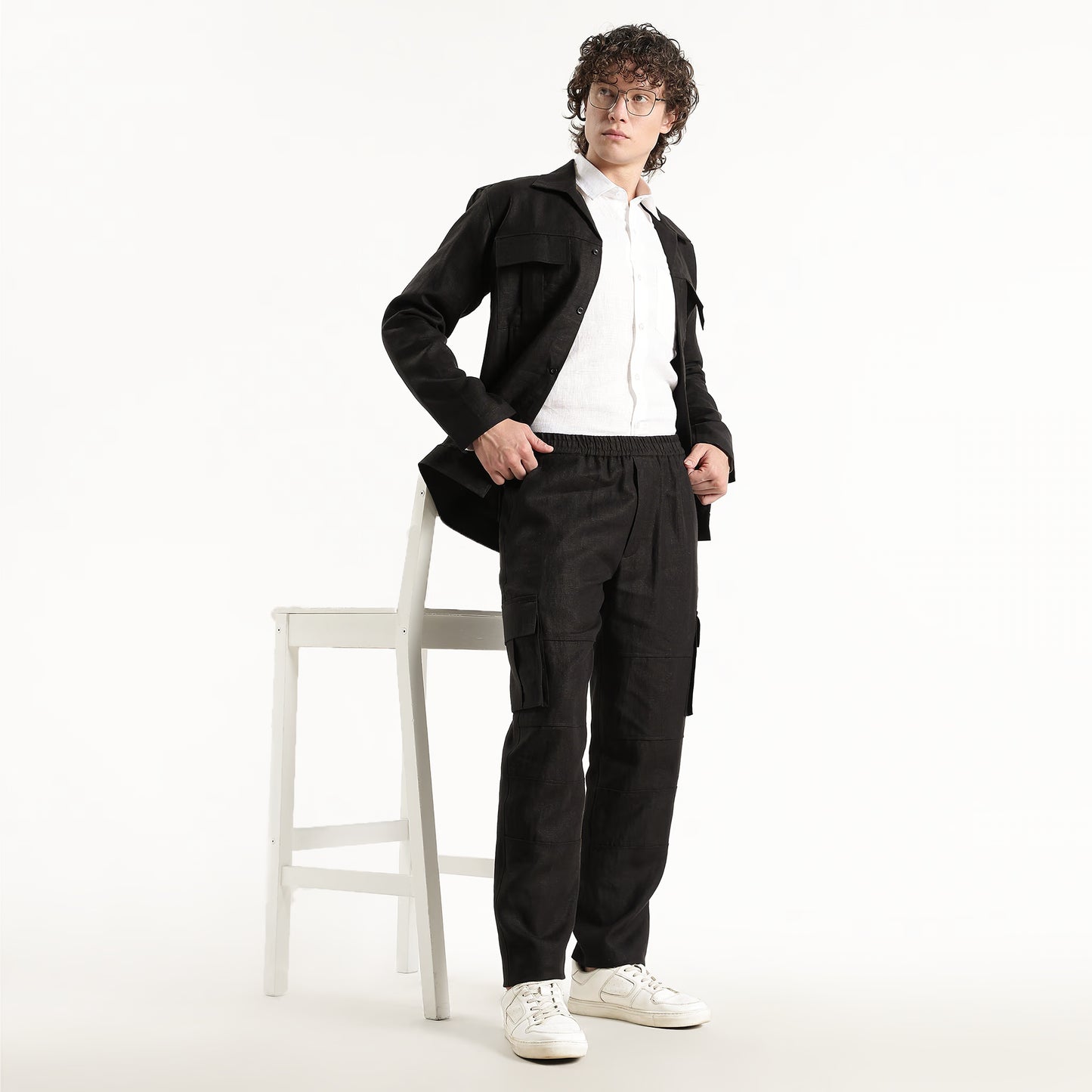 Utilita – Premium 25 Lea Linen Cargo Trousers – Noiré
