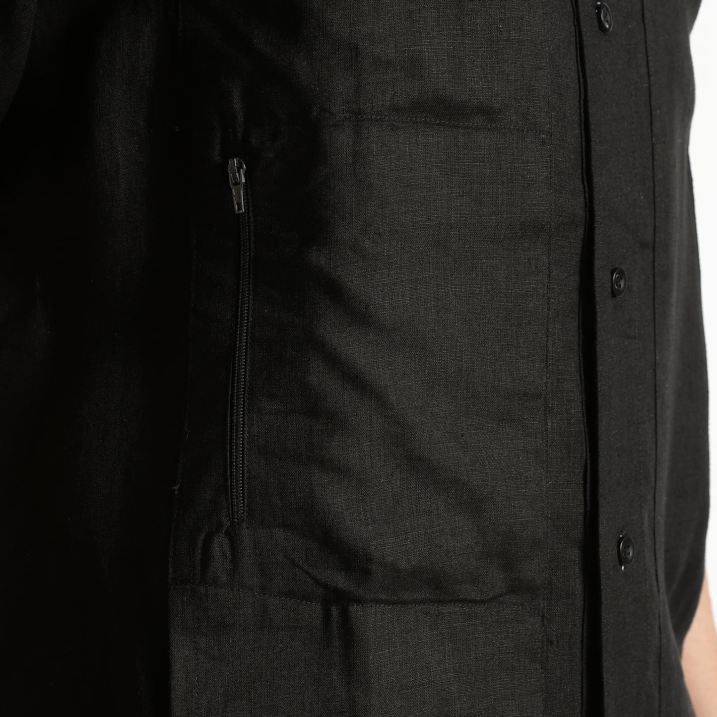 SAN – Premium Sculpted Stand Collar Linen Shirt – Noiré