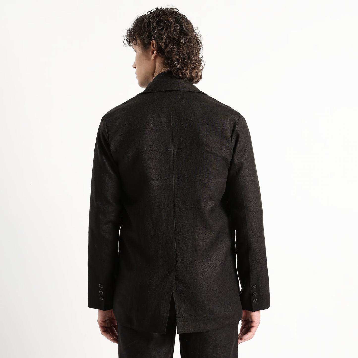 Valen – Luxury Double-Breasted 25 Lea Pure Linen Blazer – Noiré