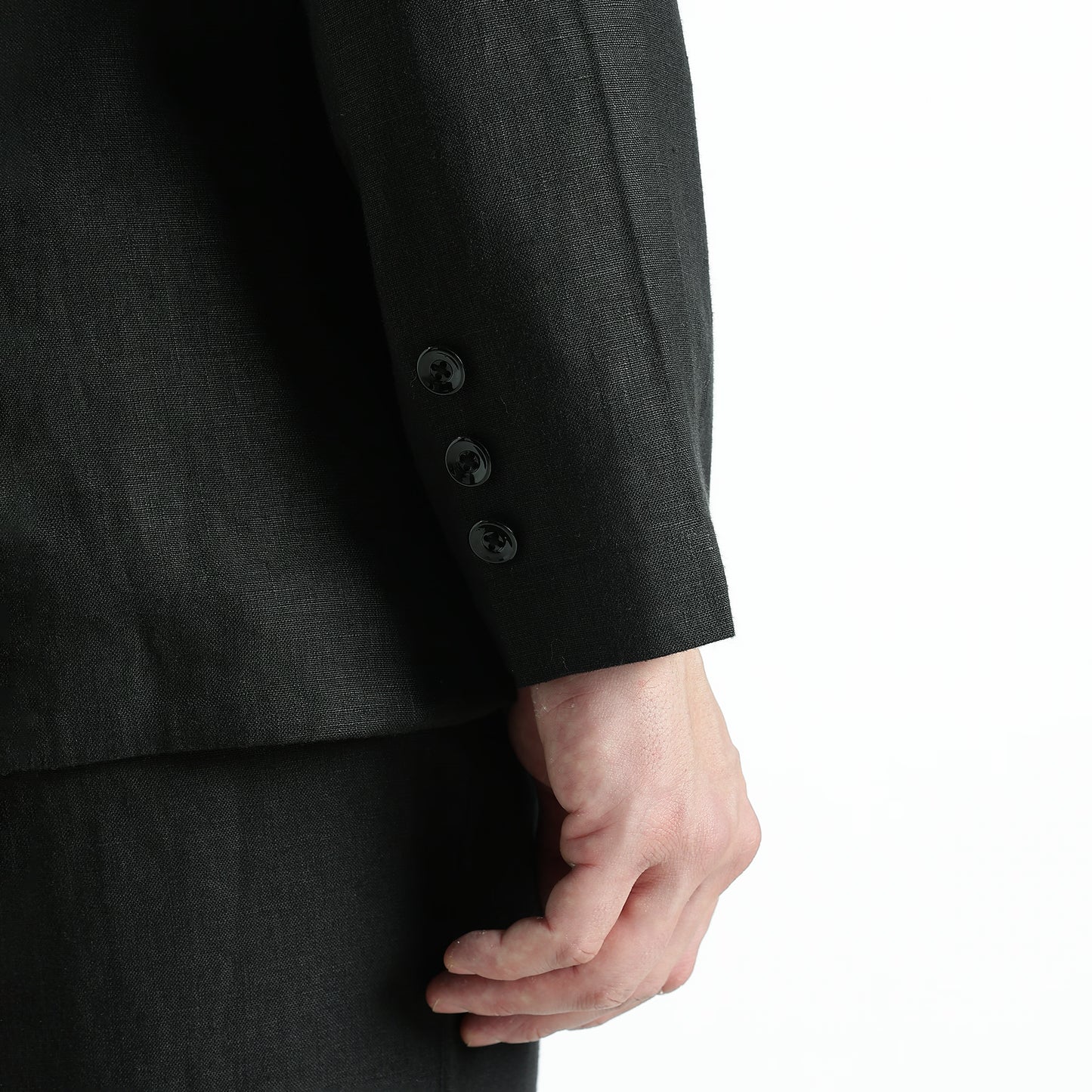 Valen – Luxury Double-Breasted 25 Lea Pure Linen Blazer – Noiré