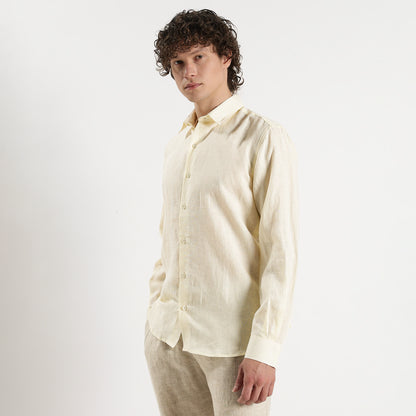 Titan – Heritage Classic Pure Linen Shirt – Butter