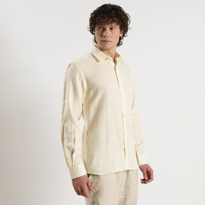 Titan – Heritage Classic Pure Linen Shirt – Butter