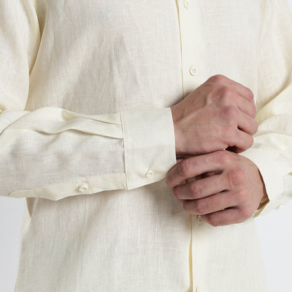 Titan – Heritage Classic Pure Linen Shirt – Butter
