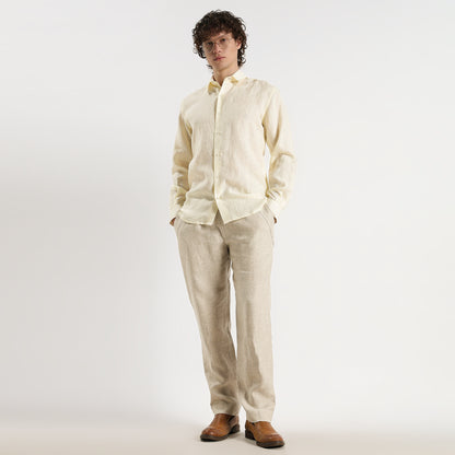 Titan – Heritage Classic Pure Linen Shirt – Butter