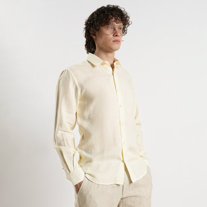 Titan – Heritage Classic Pure Linen Shirt – Butter
