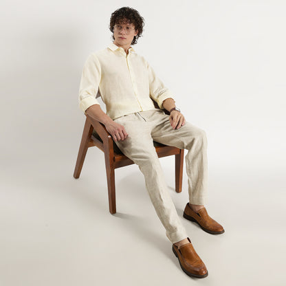 Titan – Heritage Classic Pure Linen Shirt – Butter