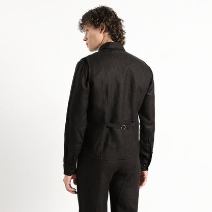 Rico – Luxury Tailored 25 Lea Pure Linen Waistcoat – Noiré