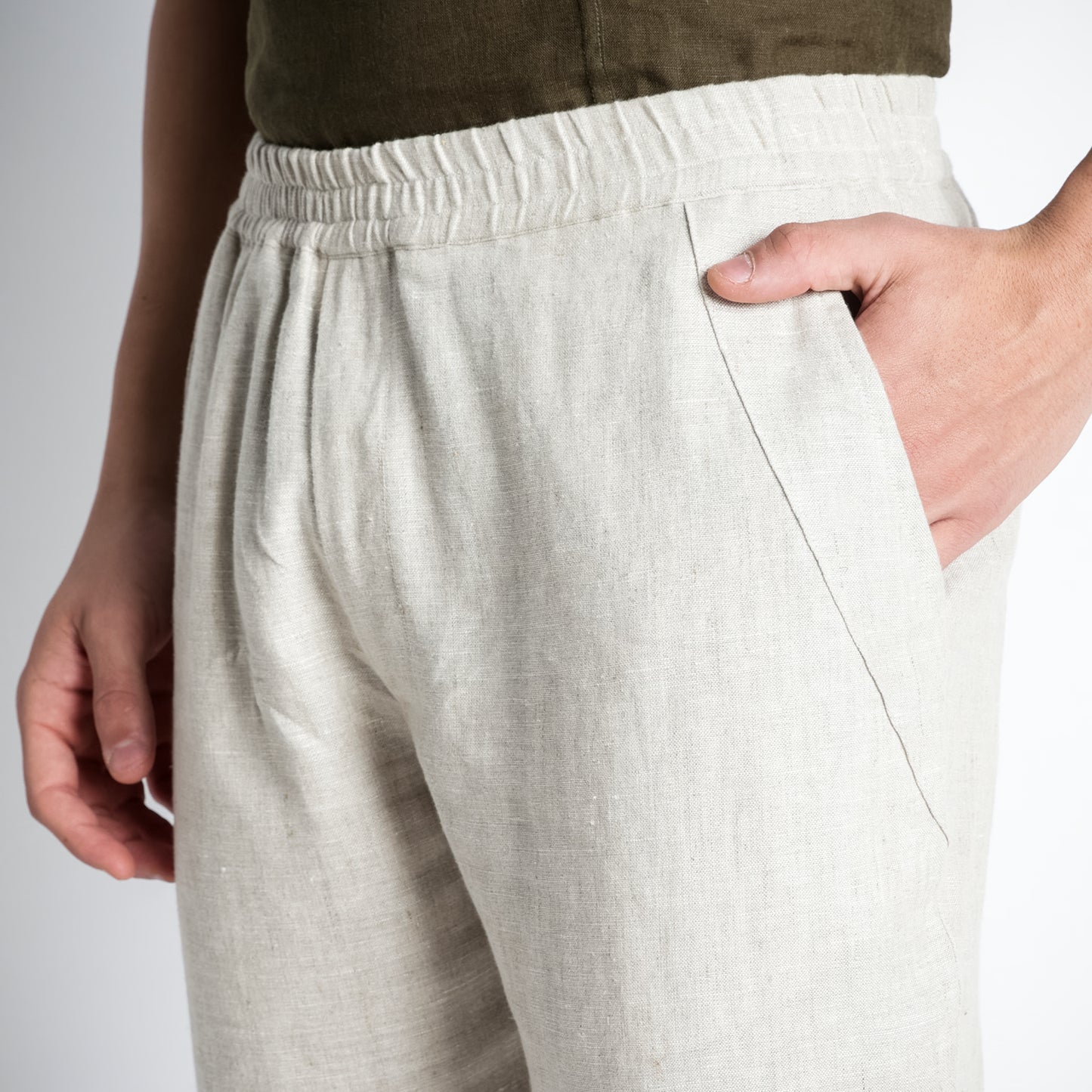 Solano – Premium Relaxed Linen Trousers – Sand