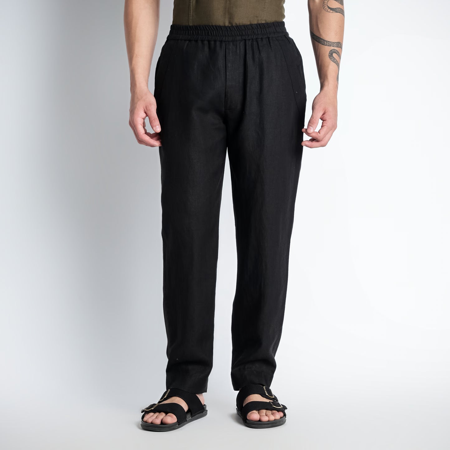 Solano – Premium Relaxed Linen Trousers – Noiré