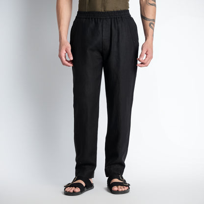 Solano – Premium Relaxed Linen Trousers – Noiré