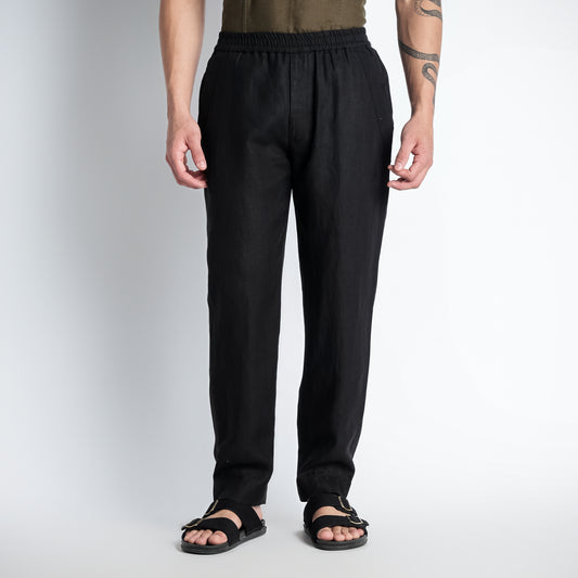 Solano – Premium Relaxed Linen Trousers – Noiré