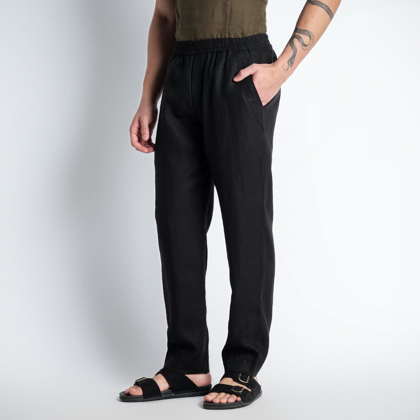 Solano – Premium Relaxed Linen Trousers – Noiré
