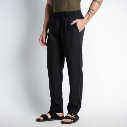 Solano – Premium Relaxed Linen Trousers – Noiré