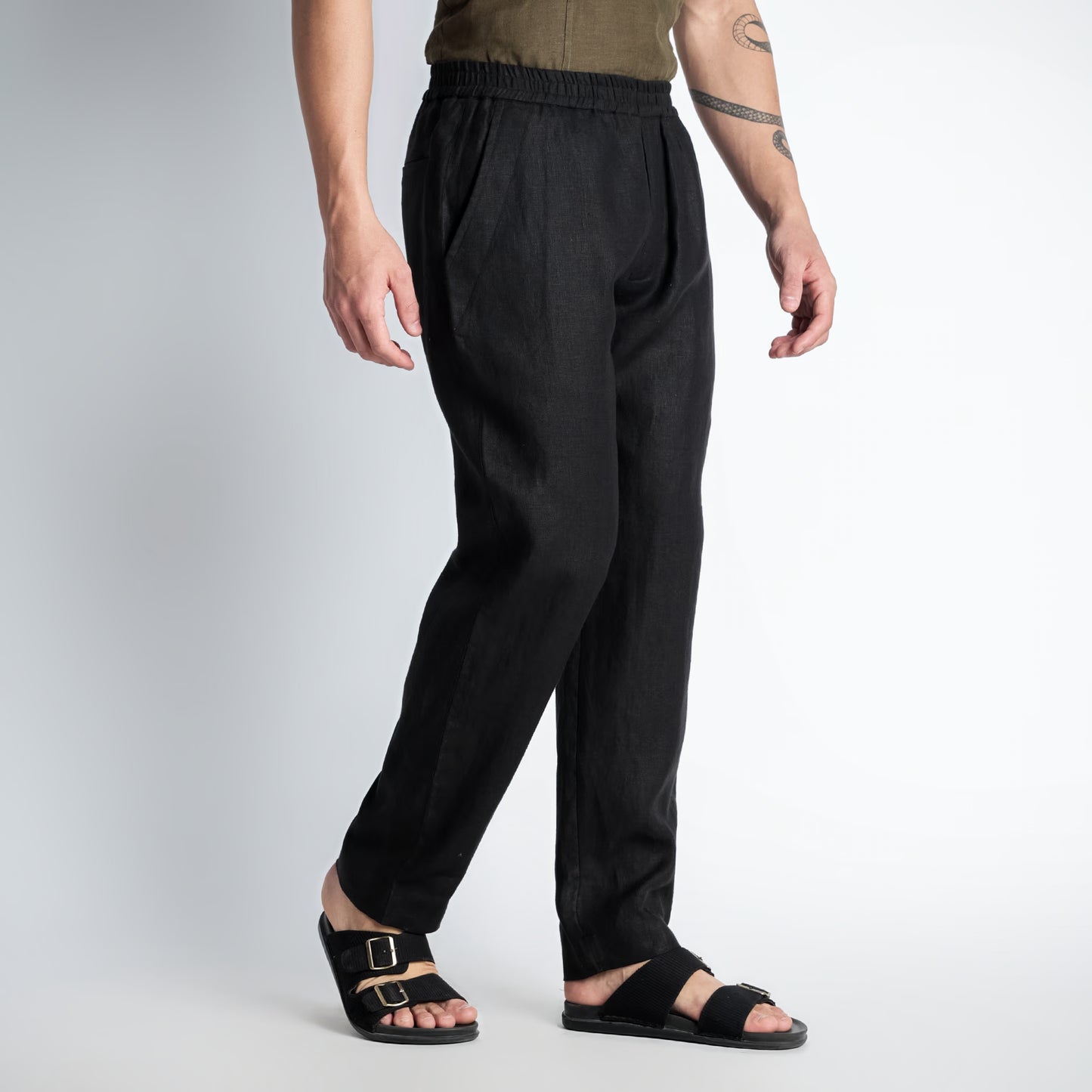 Solano – Premium Relaxed Linen Trousers – Noiré